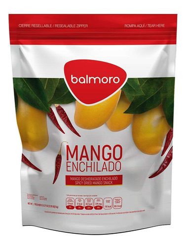 Balmoro Mango Deshidratado Enchilado - Bolsa De 1 Kg