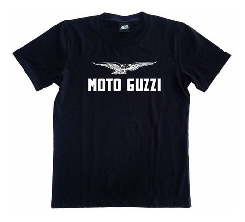 Remera Estampada Motos  052 - 100% Algodón - Guzzi