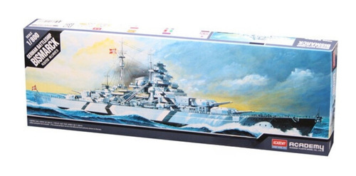 Barco De Guerra Aleman Academy 14218 Bismarck 1/800 P Armar