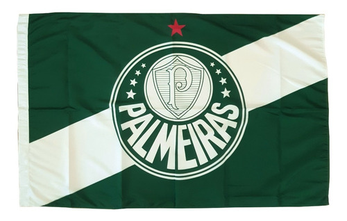 Bandeira Palmeiras Símbolo Verde E Branca Oficial Licenciada