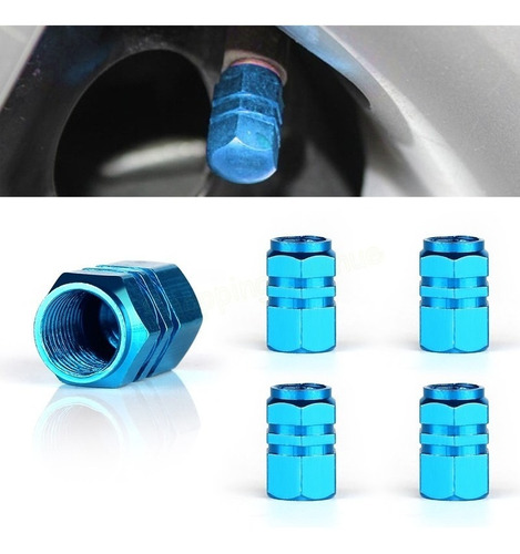 Tapa Gusanillo Metal Azul Racing Type R