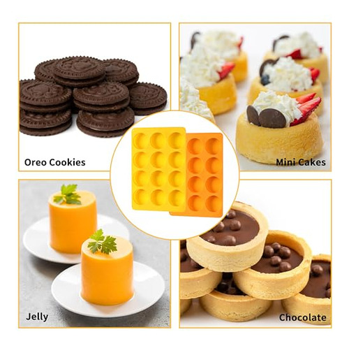 2 Moldes De Silicona Para Galletas De Chocolate Oreo, Redond
