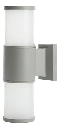 Lampara Arbotante Doble De Aluminio Y Cristal Exterior