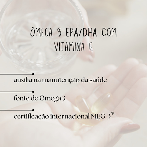 Kit 2 Suplemento Alimentar Ômega 3 Epa/dha Vita E Renova Be Sabor Sem sabor