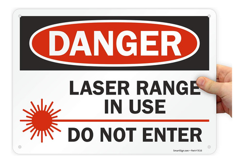 Smartsign  Señal  Peligro: Laser Gama Uso No Enter  Grafico