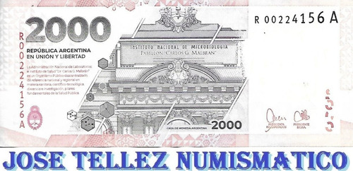 Billete 2000 Pesos Reposicion Ex Palermo