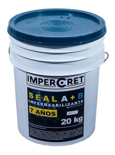 Impermeabilizante Impercret Seal A+b Azul, Albercas, Techos. Color Azul