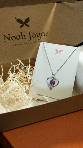 Imagen 4 de 4 de Conjunto Aro Y Dije Con Cadena De Piedra De La Luna Acero
