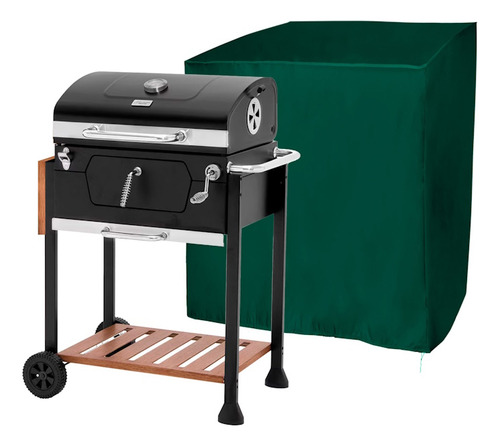Funda Asador Verde P/jardín Exterior Poliéster Interattika