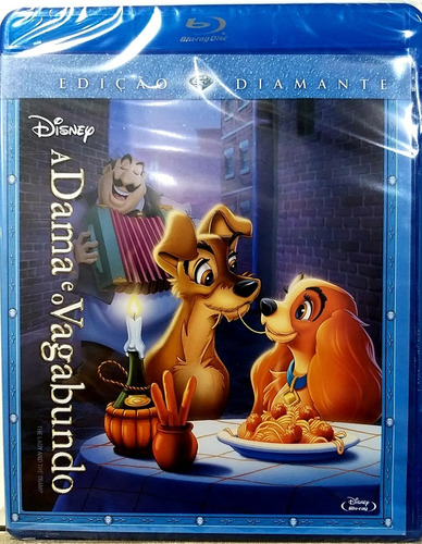 Bluray A Dama E O Vagabundo - Ed Diamante Disney - Lacrado