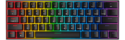 Teclado Keyboard Maxfit 61 Gaming Rgb 16 Modos 61 Teclas