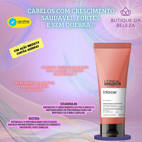 Shampoo E Condicionador Loreal Inforcer - Cabelos Ressecados
