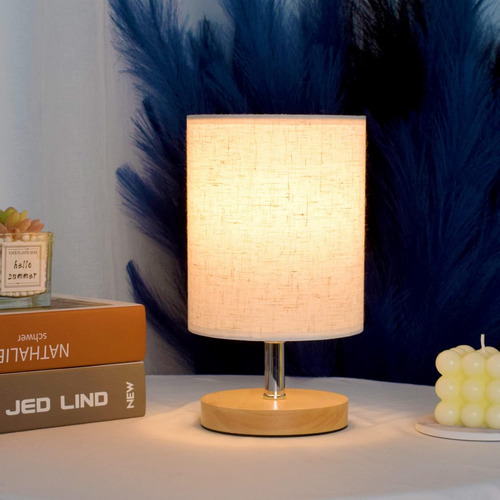 Lámpara De Mesa Pequeña - Lámpara De Noche De Madera Simple