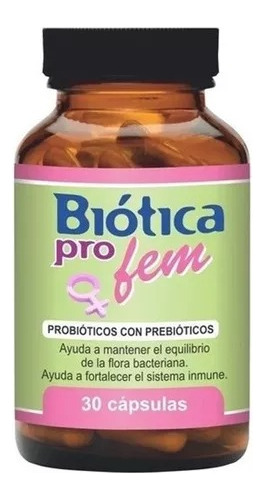 Probióticos + Prebióticos | Biótica® Pro Fem | X 30 Cápsulas