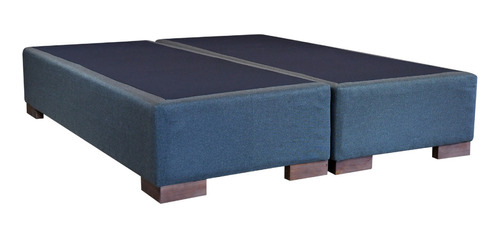 Base De Cama 2 Plazas Dividida Box 30 Cm - Patas De Madera 