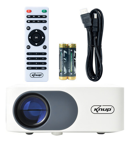Projetor Knup 2300 Lumens Led Full Hd 1080p Hdmi / Vga Cor Branco 127/220v