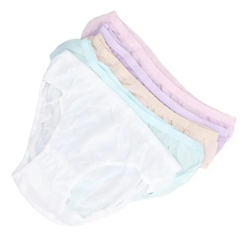 Aimisin Bragas desechables 100 algodón para mujer ropa interior discreta  para viajes hotel spa hospital – Yaxa Store