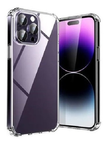 Imagen 4 de 8 de Carcasa Para iPhone 14 Pro Max Transparente Reforzada