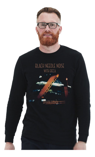 Polera Ml Black Needle Noise Upside Down Pop Impresión Direc