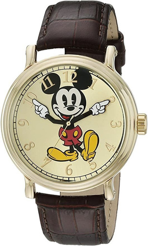 Reloj Hombre Disney Mickey Mouse Correa Piel 43 Mm W001848