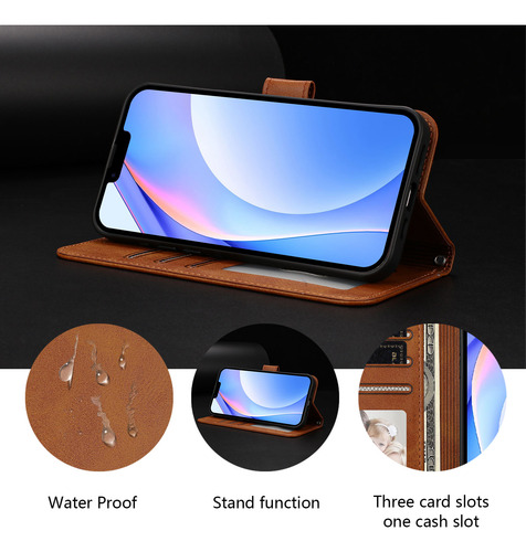 Funda Tipo Cartera Con Temática De Panda Para Cubot Note 40/p50/a10/a20/a30/max 5, Cierre Magnético, 3 Ranuras Para Tarjetas, A Prueba De Golpes