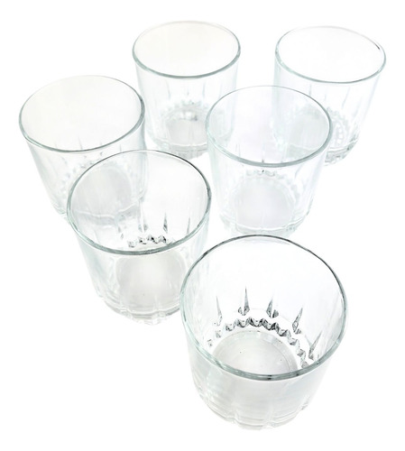 Set 6 Vasos Bajos Whisky Cristar Prisma Rocks 306ml