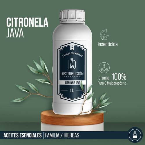 Aceite Esencial Citronela Java 100% Puro Y Natural 1000 Ml