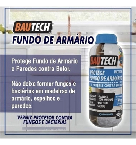 Imagem 2 de 2 de Verniz Anti Mofo,fungo E Bolor P/armário, Guarda Roupas, Etc