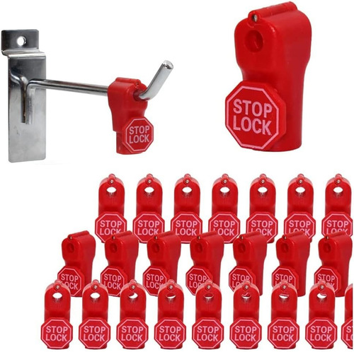 Clotho Red Stop Lock 100pcs.with Stop Sign (include 1 Remova