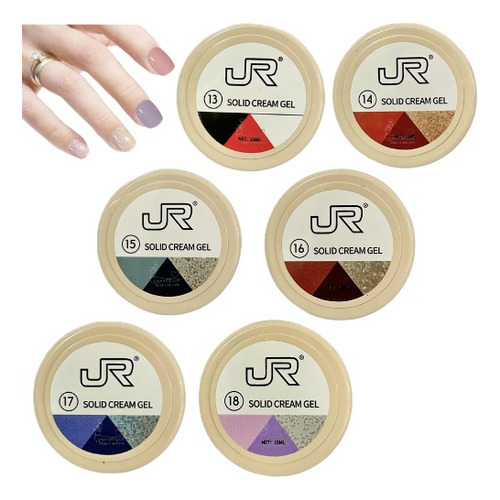 Gama 18 Colores De Gel Para Uñas Crema Solida