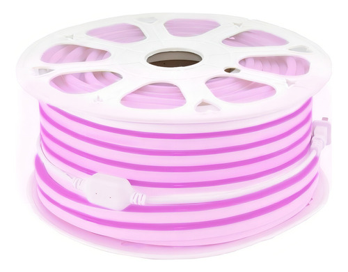 Manguera Tira Led Neón 2835 Rollo 50 Metros Luz Rosa