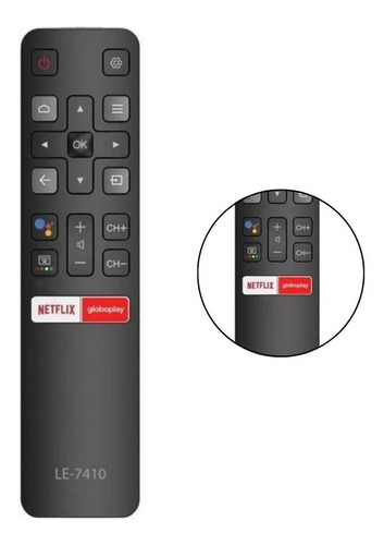 Controle Remoto Compatível Com Tcl Smart Tv 4k