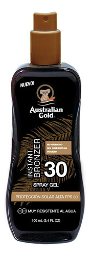 Bronceador Instant Bronzer Spray Fps30 100ml Australian Gold