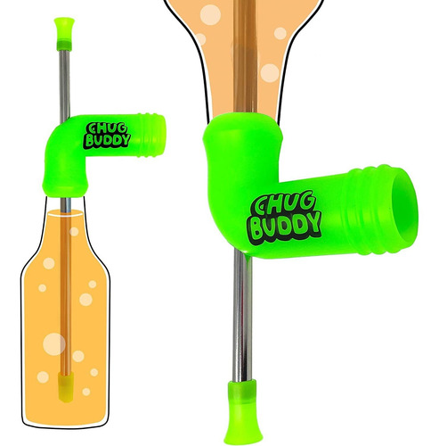 Embudo Chug Buddy, P/ Botellas, C/ Tubo De Acero Inoxidable