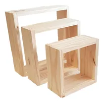 Comprar Repisas Cubos Por 3 En Pino Macizo