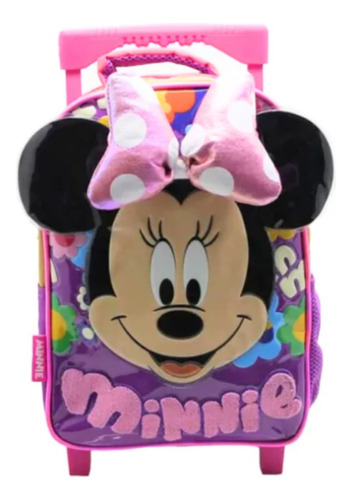 Mochila Carro 12 Minnie Violeta/fucsia Deporfan