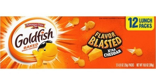 Galletas Goldfish Extra Queso Cheddar 12 Unidades Americana