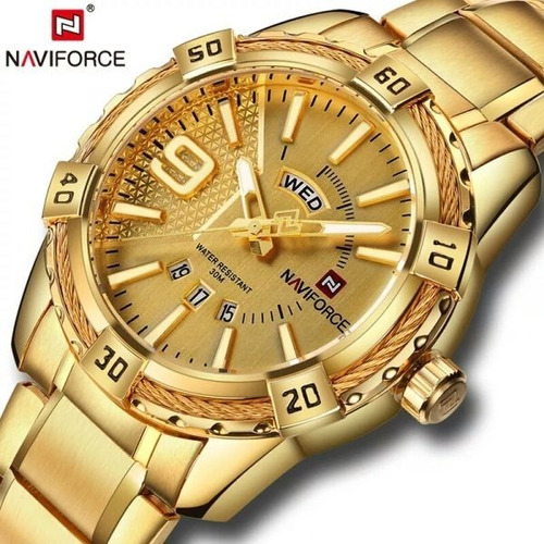 Relógio Masculino Luxo Original Prova D'água Naviforce 