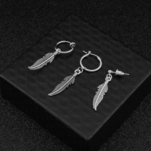 Pendientes De Plumas Para Hombre Y Mujer, 1 Par De Joyas Geo