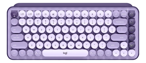 Teclado Logitech Pop Keys Lavander - Mosca