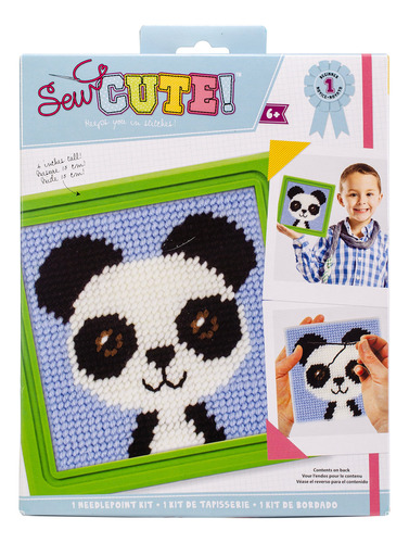 Colorbok Sew Cute Needlepoint Paul Panda Azul