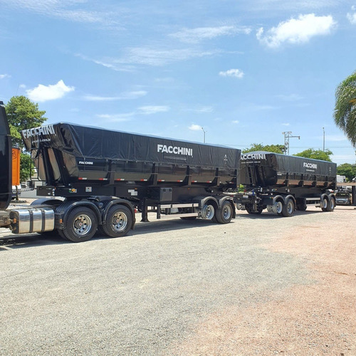 Imagem 6 de 15 de Rodo Caçamba Basculante 35 + 35m³ Facchini 2022 Rodocaçamba