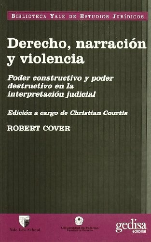 Derecho Narración Y Violencia, Cover, Ed. Gedisa