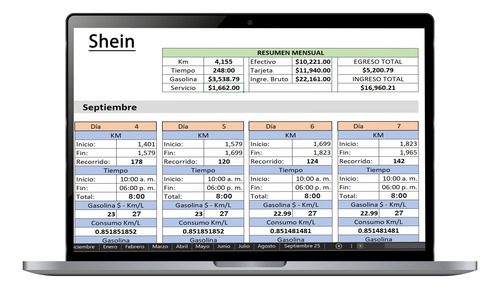 Plantilla Excel De Contabilidad Para Shein