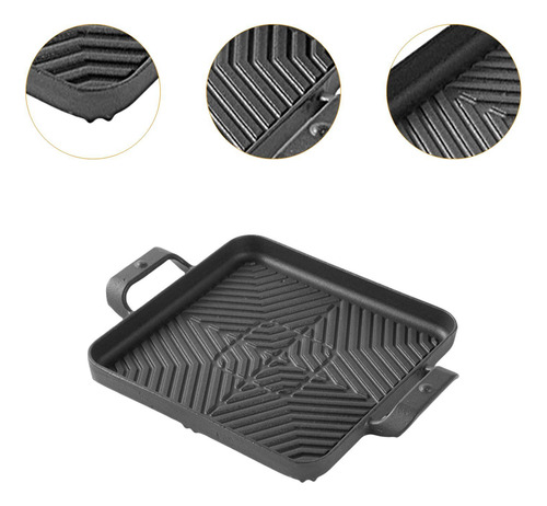 Plato De Barbacoa De Parrilla Cuadrada De Hierro 26x26cm