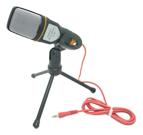 Microfone Condensador Omnidirecional Lotus Preto Lt-mi005