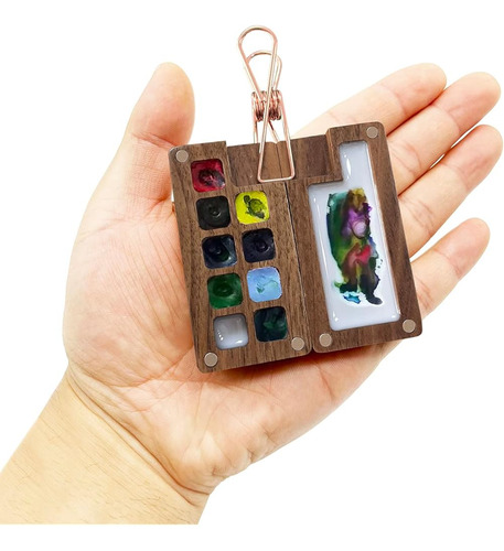 Mini Paleta De Acuarela Portátil, Paleta De Cuaderno De Boce