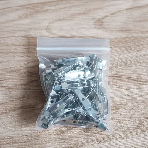50 Cierres De Seguridad Con Pines - Broches Metálicos Para Insignias, Chapas Y Manualidades (Plateado)