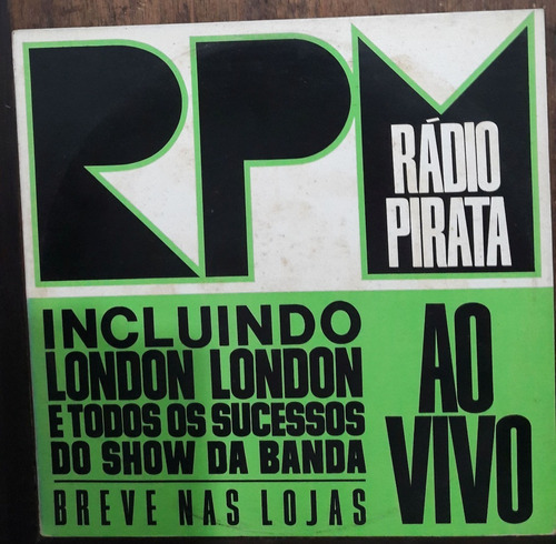 Lp Vinil (nm Rpm London London Rádio Pirata Ao Vivo 86 Promo