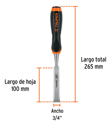 Formón 3/4 Comfort Grip,con Mango Ergonómico